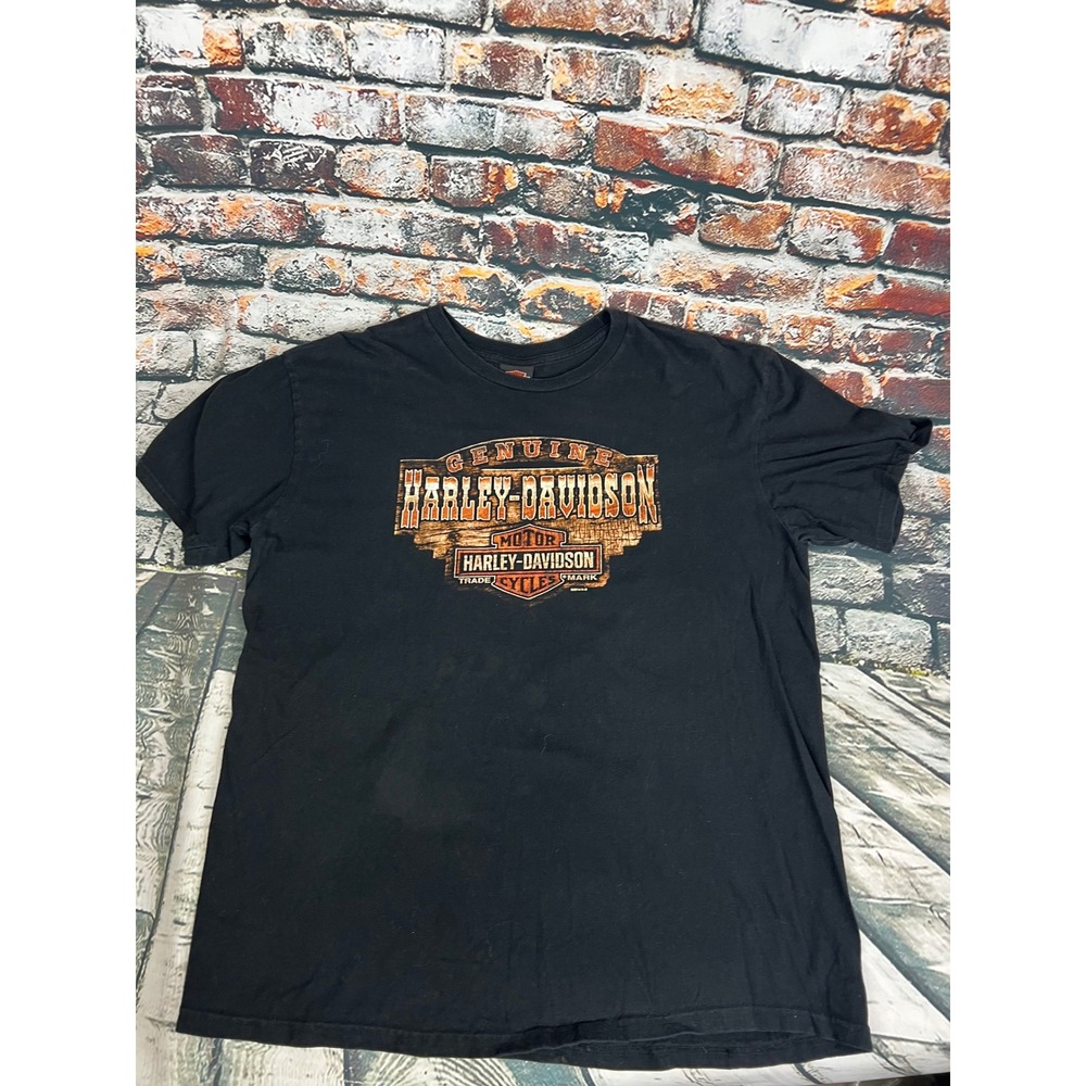 Genuine Harley Davidson Cycles Tuscumbia AL Graphic Black T Shirt Mens XL